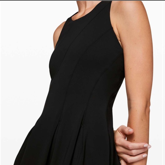 Lululemon Court Crush Tennis Dress in Black Sz 4 - Picture 3 of 9